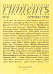 Revue Rumeurs n°8 Octobre 2020 (Revue Rumeurs Actualité des écritures)