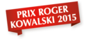 Prix Roger Kowalski de la Ville de Lyon – 2015