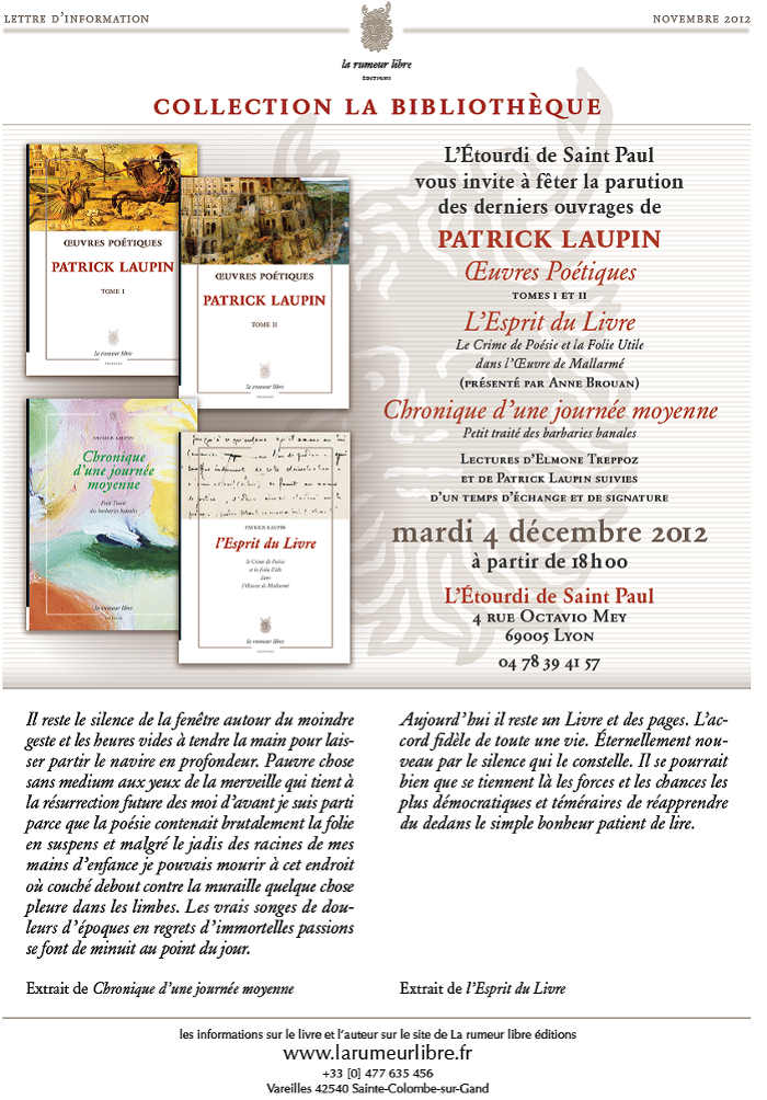 Patrik Laupin Etourdi 4 decembre