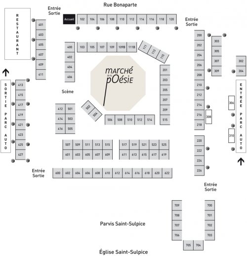Plan du 32° Marché de la Poésie